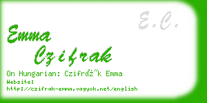 emma czifrak business card